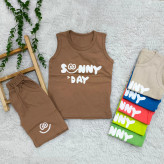 تیشرت شلوارک پسرانه sunny day ست عیدانه پنبه سوپر دو تا چهار سال